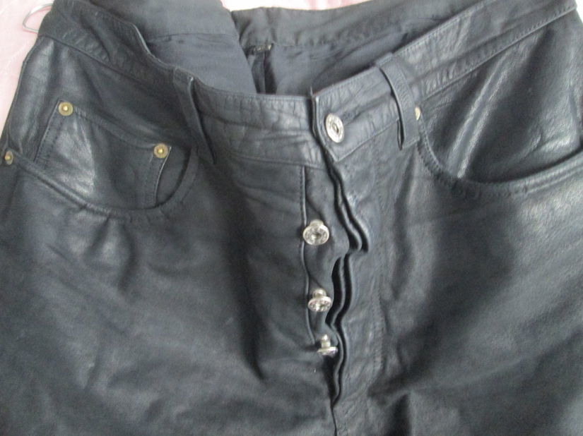 pantaloni moto piele Buffalo leather 36