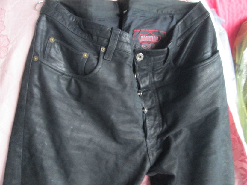 pantaloni moto piele Buffalo leather 36