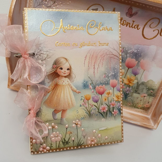 Set personalizat pentru taierea motului / 1 an,Flori de camp