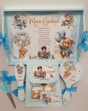 Set personalizat pentru taierea motului / 1 an,Flori de camp