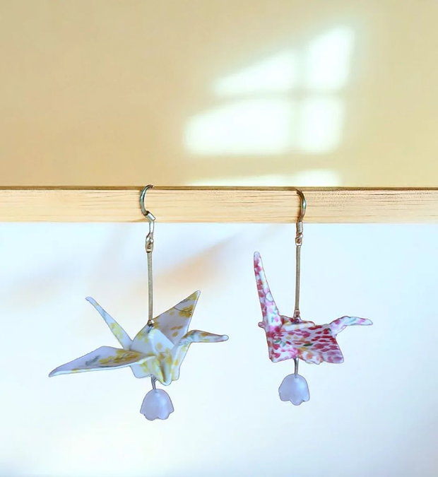 Cercei din hartie de origami - ORIGAMI