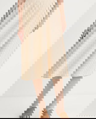 MM fustă PELOTA culoarea bej, midi, evazați, 2526776027600