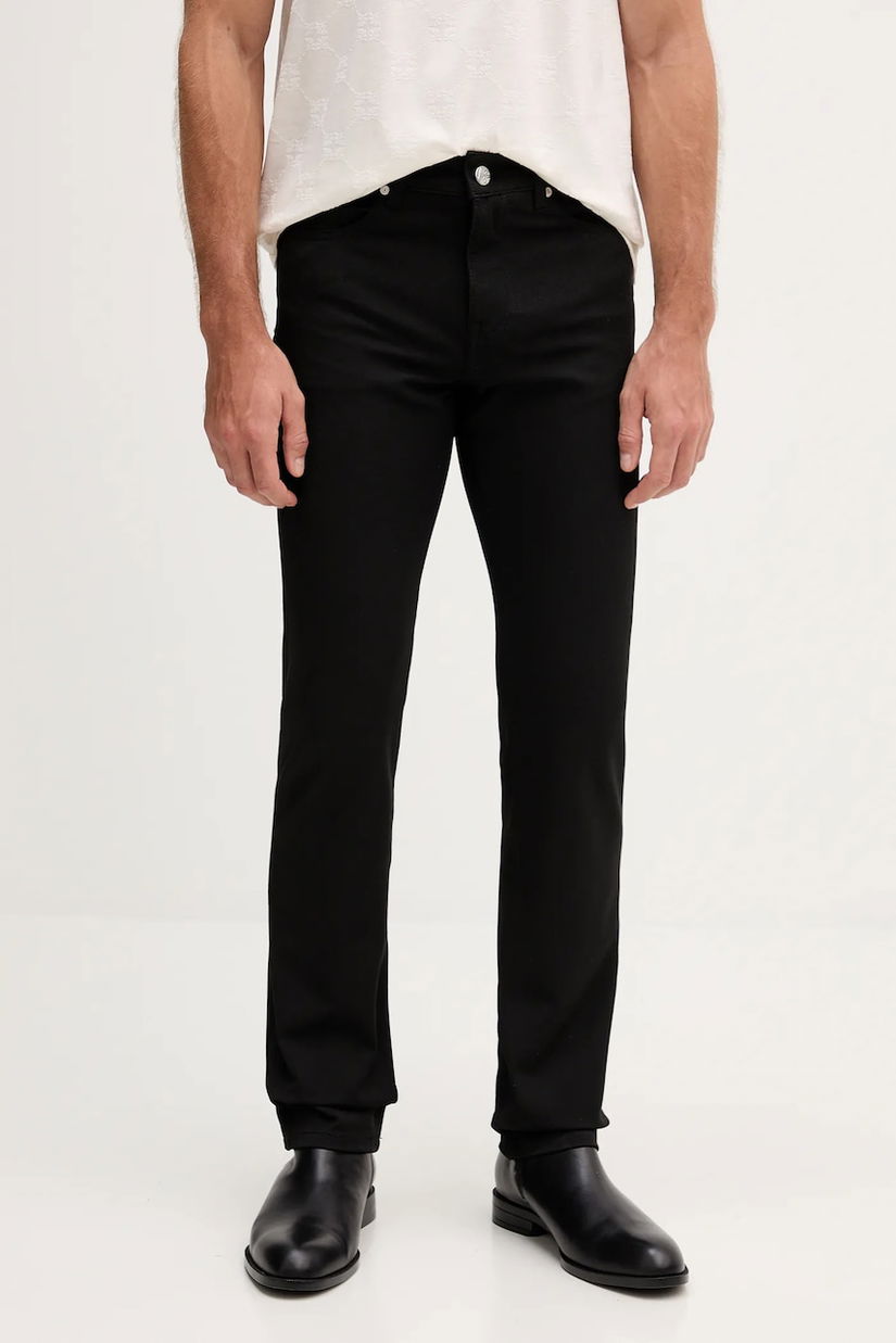 Karl Lagerfeld pantaloni culoarea negru, mulată, 553815.265840