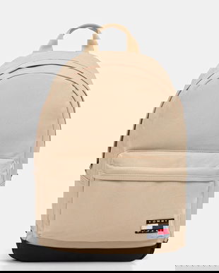 Tommy Jeans rucsac culoarea bej, mare, cu imprimeu, AM0AM13400