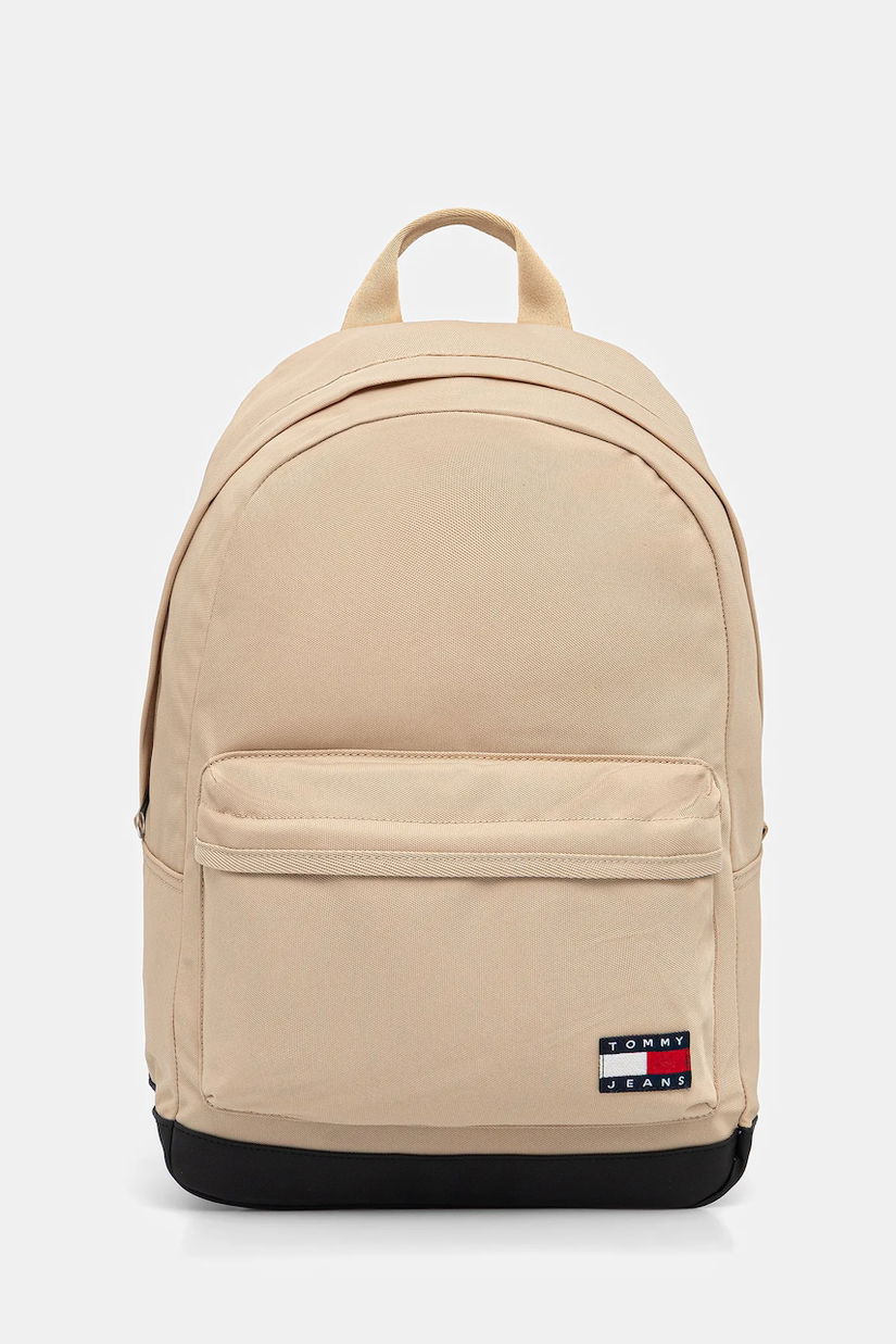 Tommy Jeans rucsac culoarea bej, mare, cu imprimeu, AM0AM13400