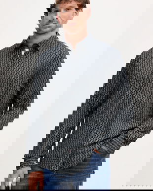 Joop! cămașă din bumbac culoarea negru, cu guler clasic, regular, 30047201