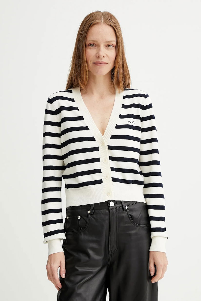 A.P.C. cardigan din bumbac cardigan gaelle culoarea bej, light, COGDK.F22312