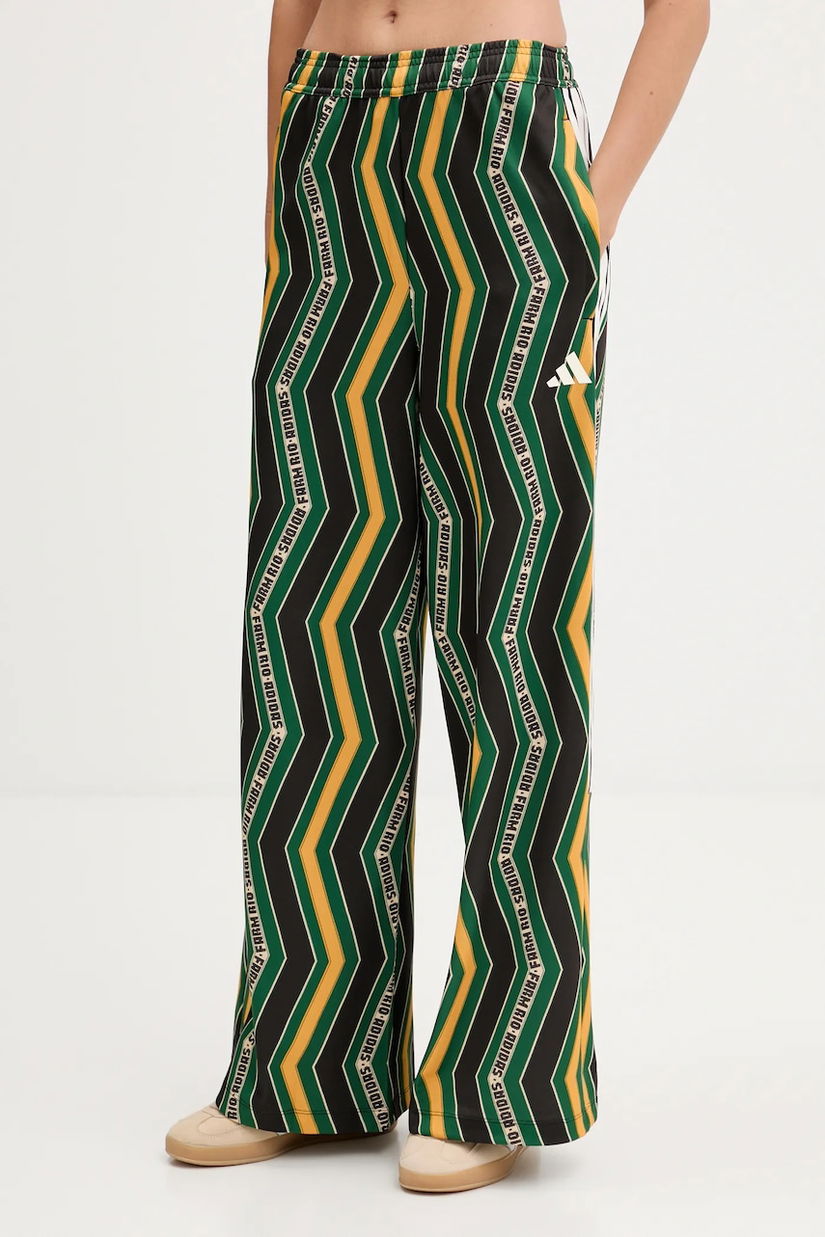 adidas pantaloni de trening x Farm Rio culoarea negru, cu imprimeu, JL8615