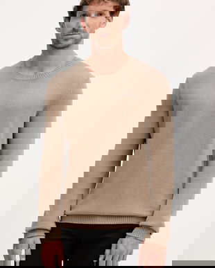 Joop! pulover de bumbac culoarea bej, light, 30046902