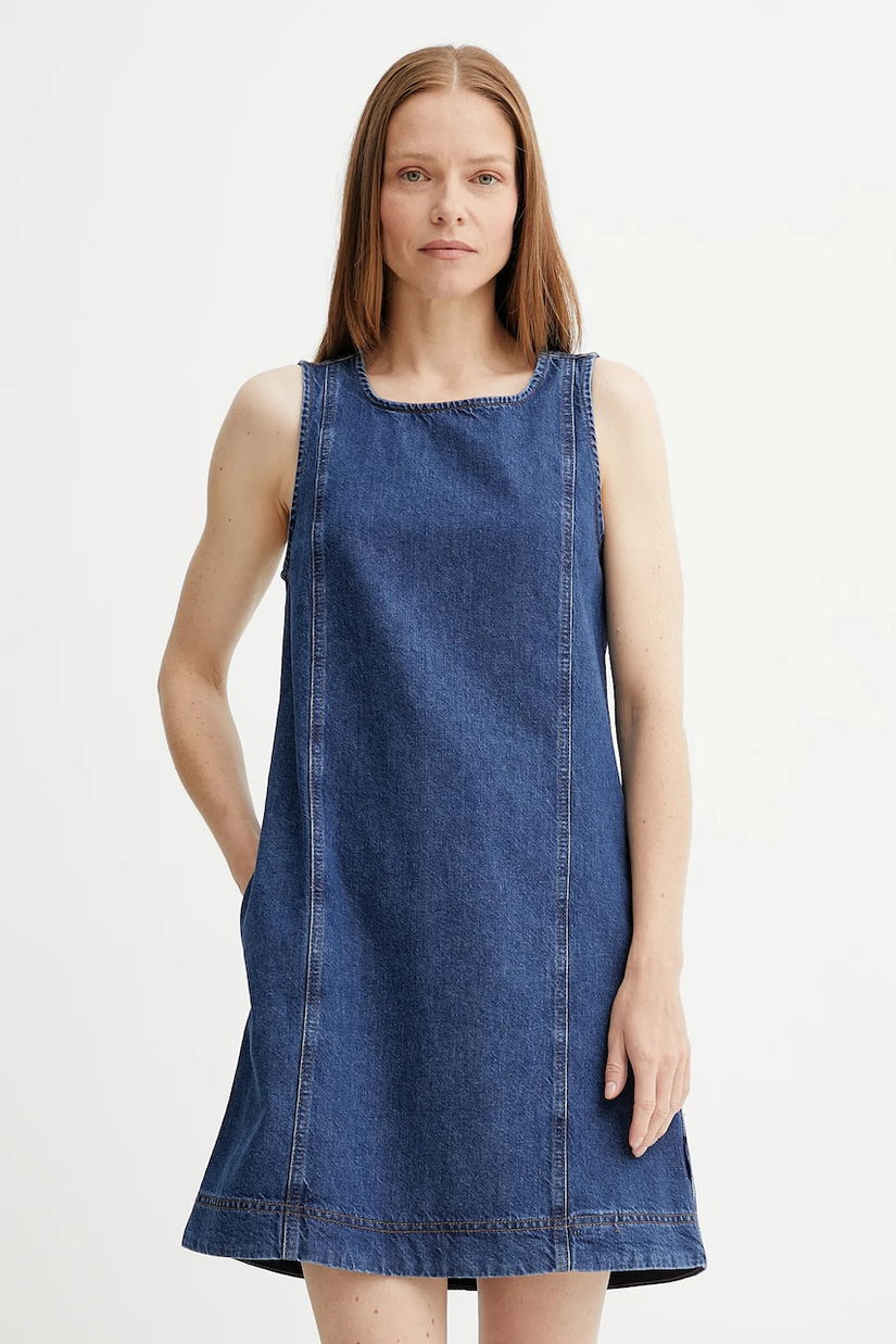 Marc O'Polo rochie jeans culoarea bleumarin, mini, eVazăți, 5000006366