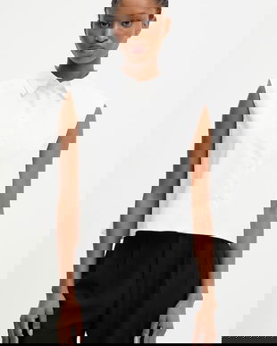 Answear.LAB bluza din bumbac culoarea alb, neted