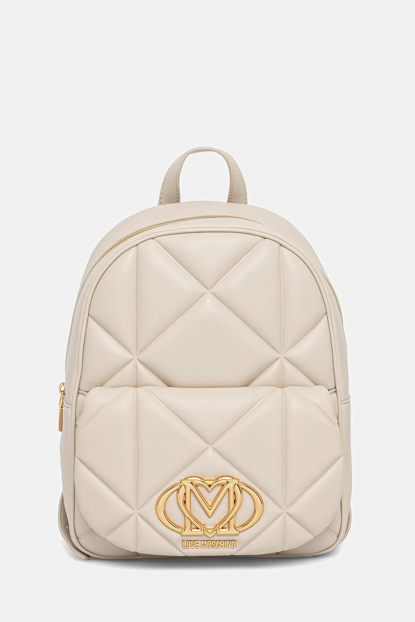 Love Moschino rucsac culoarea bej, mic, uni, JC4037PP1NLC0110