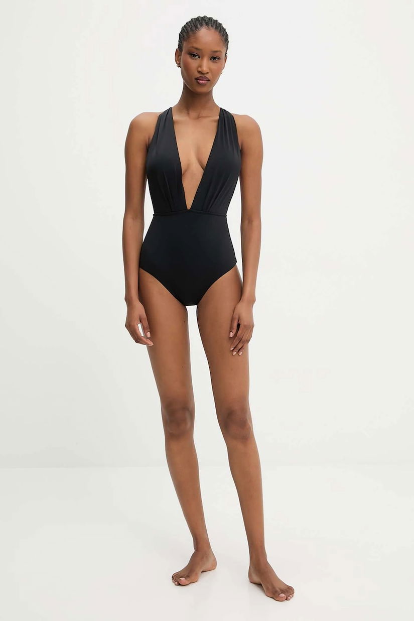 Answear.LAB costum de baie dintr-o bucată culoarea negru, cupa usor rigidizata