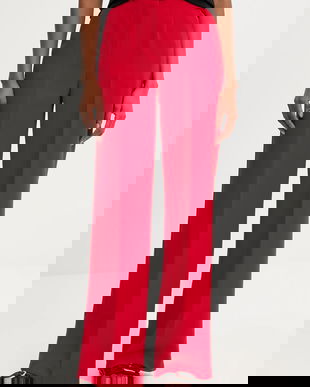 Answear.LAB pantaloni culoarea rosu, lat, high waist