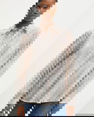 Answear.LAB camasa culoarea bej, cu guler clasic, regular