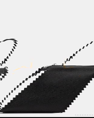 Answear Lab poseta de piele culoarea negru