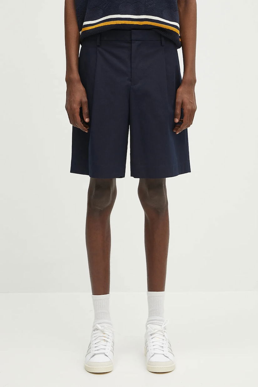 A.P.C. pantaloni scurți din bumbac short crew bărbați, culoarea bleumarin, COHFU.H10198