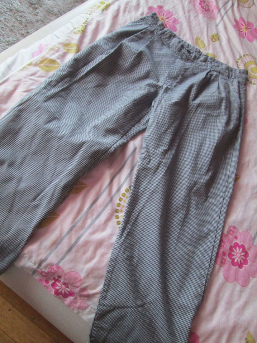 pantaloni pepit   alb/negru 50