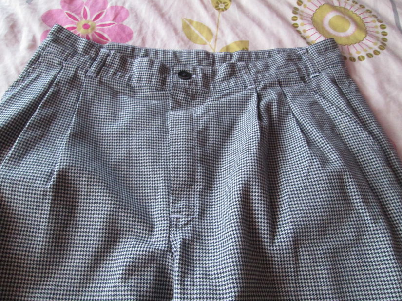 pantaloni pepit   alb/negru 50
