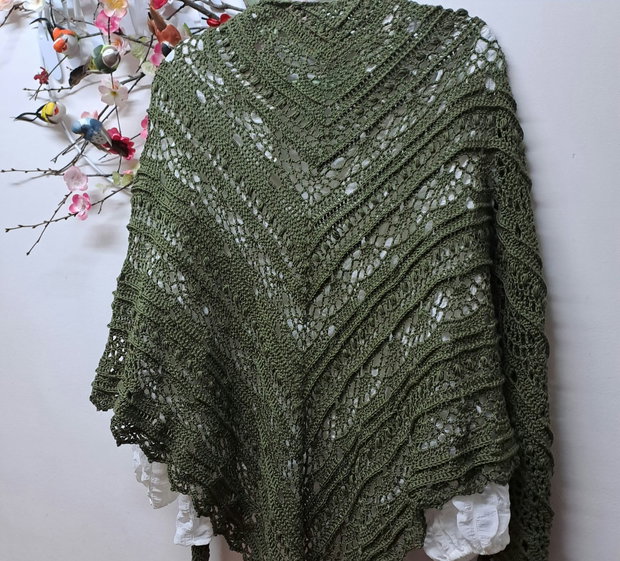 Șal/eșarfă verde