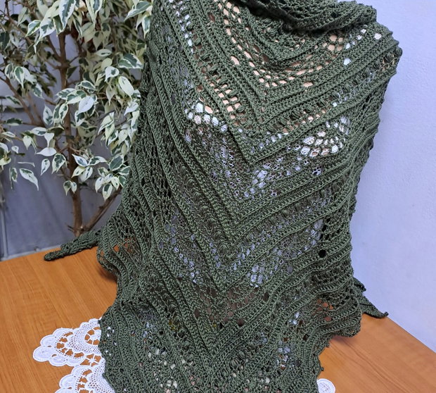 Șal/eșarfă verde