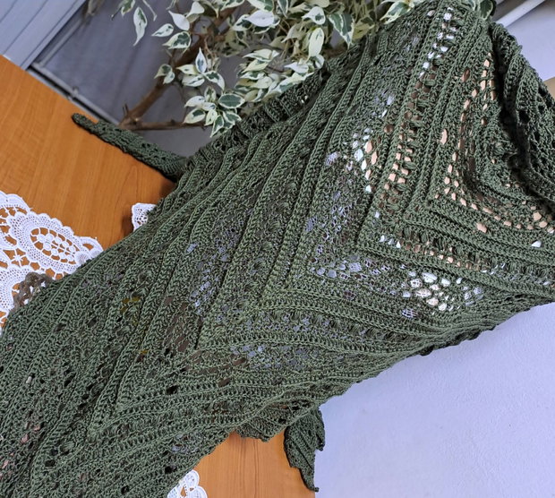 Șal/eșarfă verde