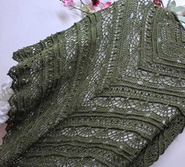 Șal/eșarfă verde