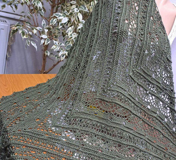 Șal/eșarfă verde