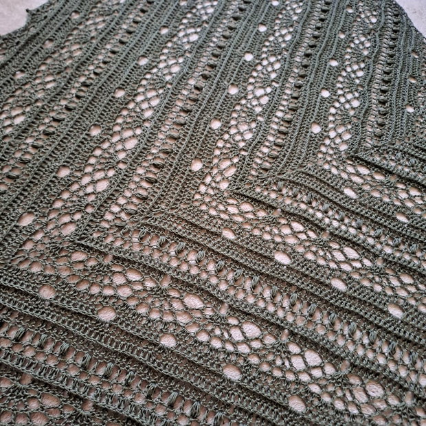 Șal/eșarfă verde