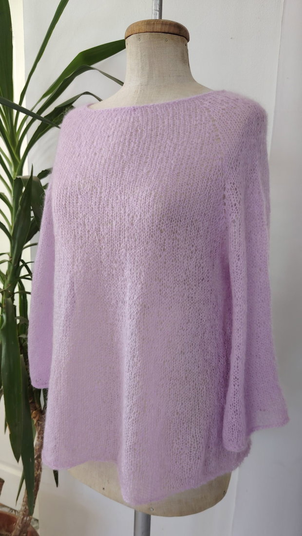 Bluza mohair mov roz