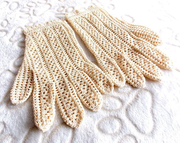Manusi dama*Crosetate*Macrame*Crem