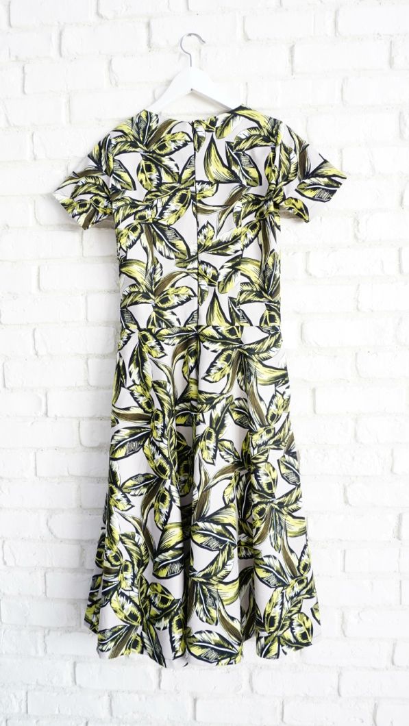 Rochie Midi Clos Frunze cu Buzunare (marime S in stoc)
