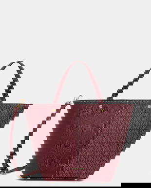 MICHAEL Michael Kors poșetă FLORA culoarea bordo, 30T5GFFT2B