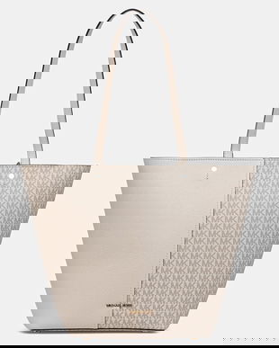 MICHAEL Michael Kors poșetă FLORA culoarea bej, 30T5GFFT3B