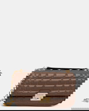 MICHAEL Michael Kors geantă de piele TRIBECA culoarea maro, 30R4G2RL7L