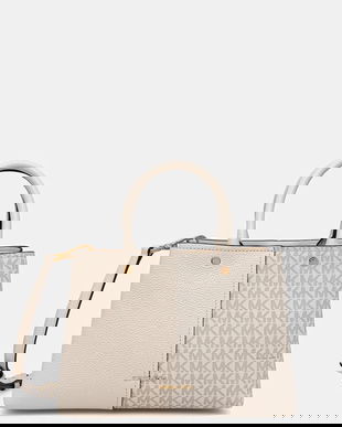 MICHAEL Michael Kors geantă FLORA culoarea bej, 30T5GFFS2B