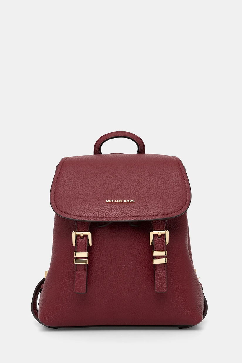 MICHAEL Michael Kors ghiozdan de piele QUINN culoarea bordo, mic, uni, 30T5GQNB0L
