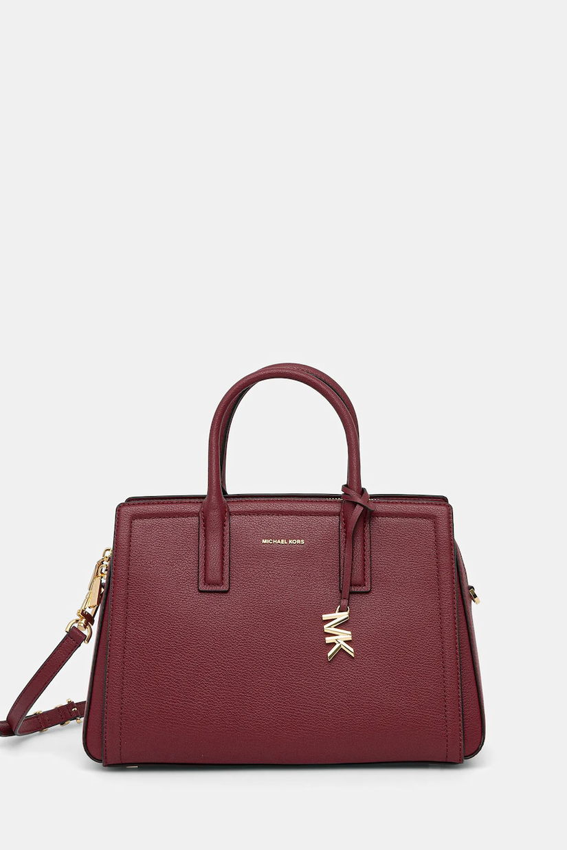 MICHAEL Michael Kors geantă de piele LAILA culoarea bordo, 30R5G9IS6L