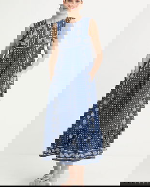 Weekend Max Mara rochie MANILA culoarea albastru marin, maxi, evazati, 2525226021600