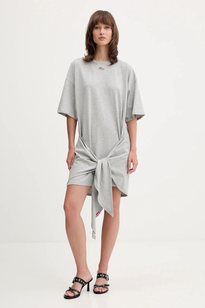 Diesel rochie D-EIVOR culoarea gri, mini, oversize, A19232.0NIAX