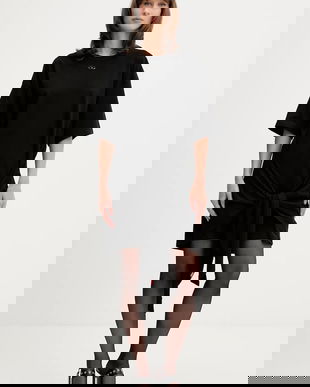 Diesel rochie D-EIVOR culoarea negru, mini, oversize, A19232.0NIAX