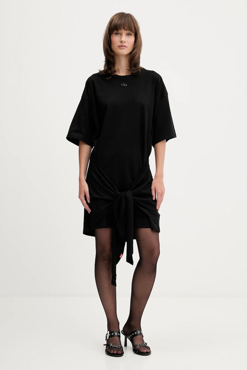 Diesel rochie D-EIVOR culoarea negru, mini, oversize, A19232.0NIAX