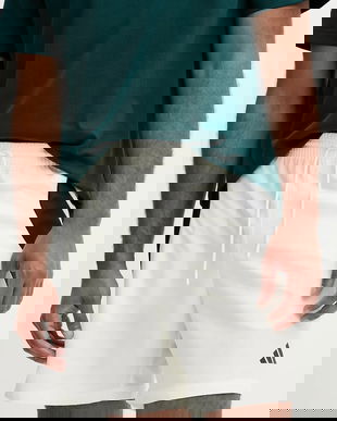 adidas pantaloni scurți Stadium culoarea bej, JX5624