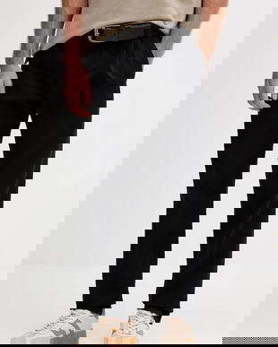 Joop! pantaloni culoarea negru, drept, 30041693