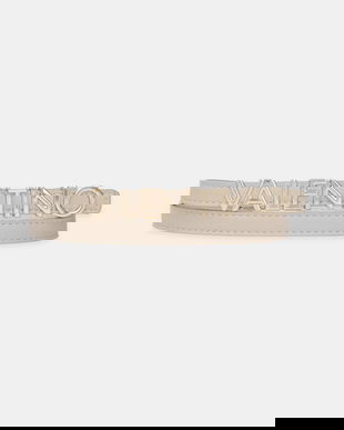 Valentino Bags curea de piele BELTY culoarea bej, VCS6W555