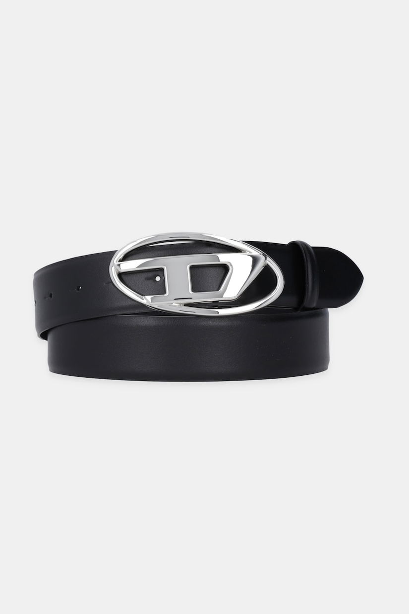 Diesel curea de piele OVAL D LOGO B-1DR culoarea negru, X10133.P6364