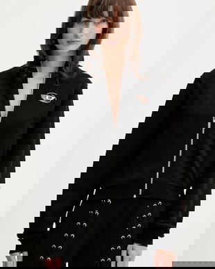 Diesel hanorac de bumbac F-FLACIN culoarea negru, uni, A16842.0BMBJ