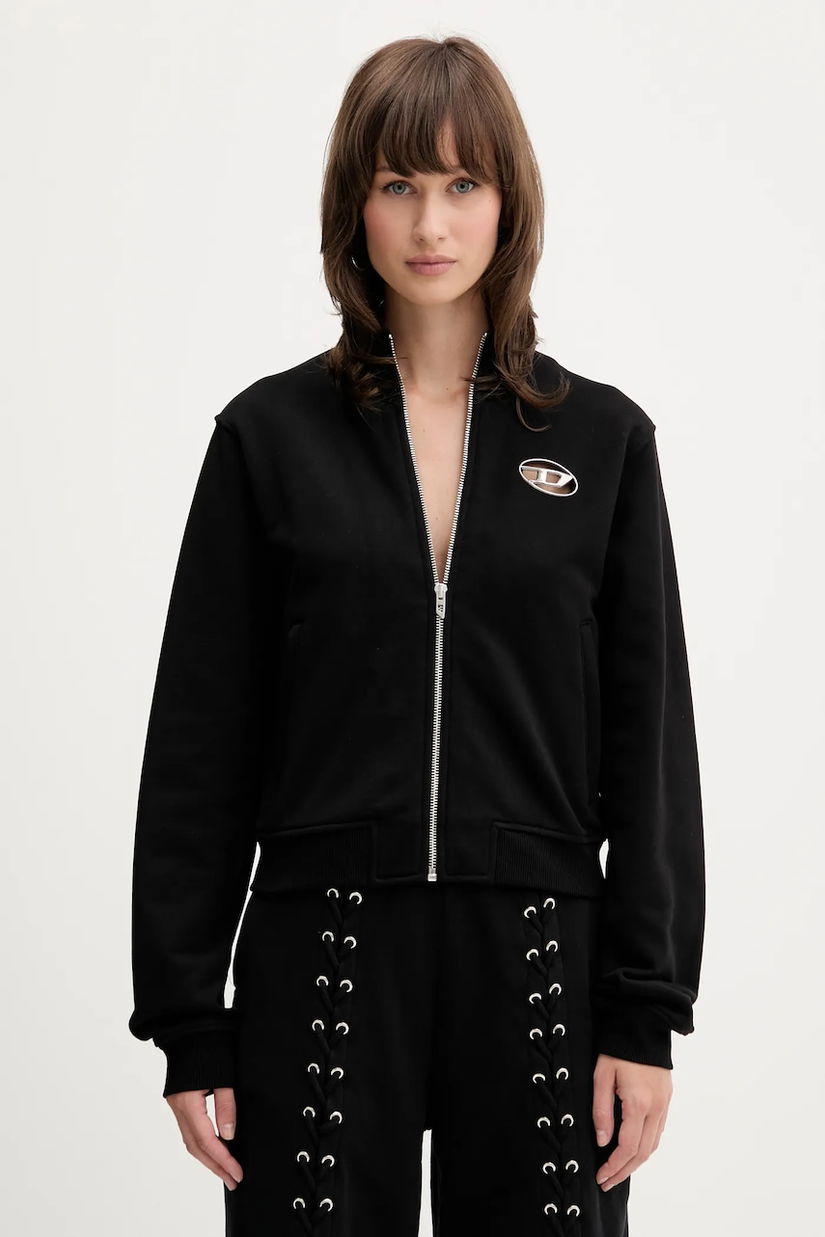 Diesel hanorac de bumbac F-FLACIN culoarea negru, uni, A16842.0BMBJ