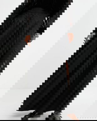 Answear.LAB fusta culoarea negru, maxi, evazati