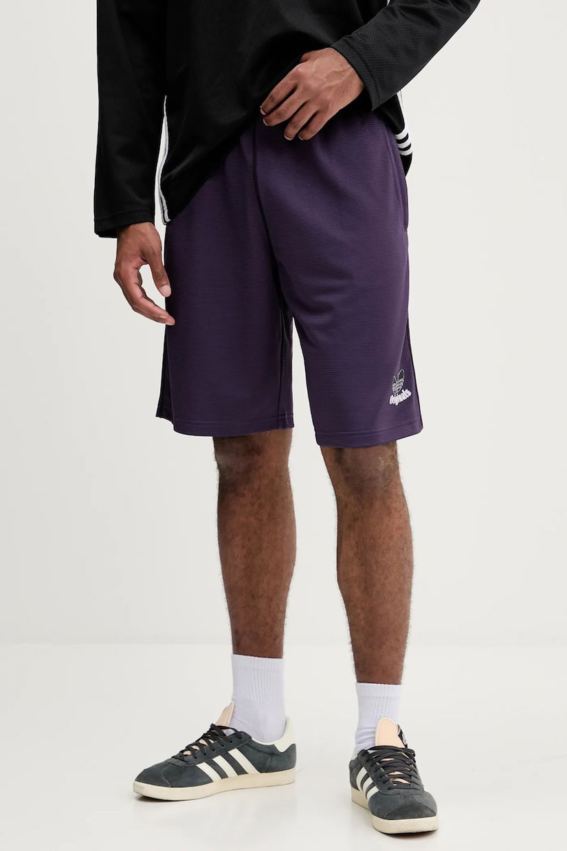 adidas Originals pantaloni scurți Grfx Short culoarea violet, JY2758